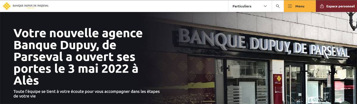 Site Banque Dupuy de Perseval - Capture