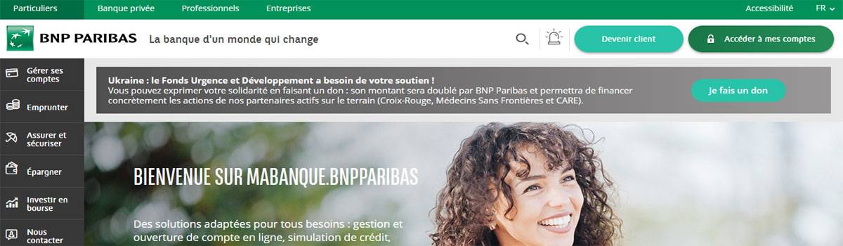 Site BNP Paribas - Capture