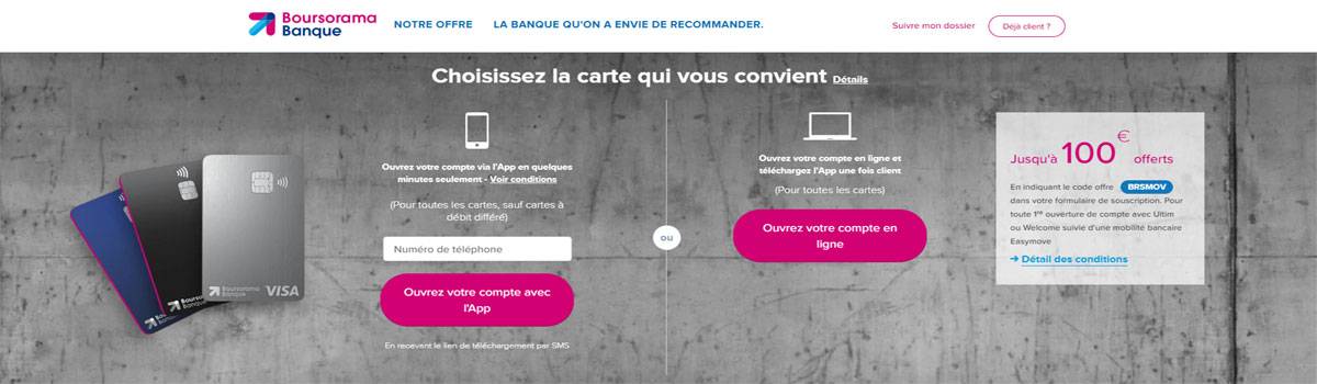 Site Boursorama Banque - Capture